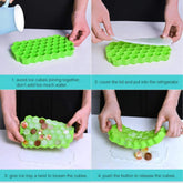 Silicone honeycomb ice cube tray from Avira Official Store with multiple hexagonal ice molds for freezing beverages.