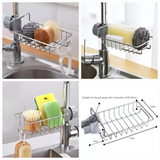 Adjustable Stainless Steel Faucet Storage Rack