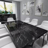 Black Marble Kitchen Sheet – White Vein Design (6.5 ft × 2 ft | 2 Meter Roll)