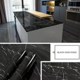 Black Marble Kitchen Sheet – White Vein Design (6.5 ft × 2 ft | 2 Meter Roll)