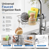 Adjustable Stainless Steel Faucet Storage Rack