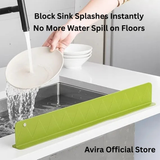 Silicone sink splash guard with suction cup from Avira Official Store, designed to prevent water splashes around the sink.