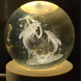3D Crystal Ball LED Lamp - Dolphin