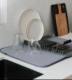 Dish Drying Mat Rack for Kitchen