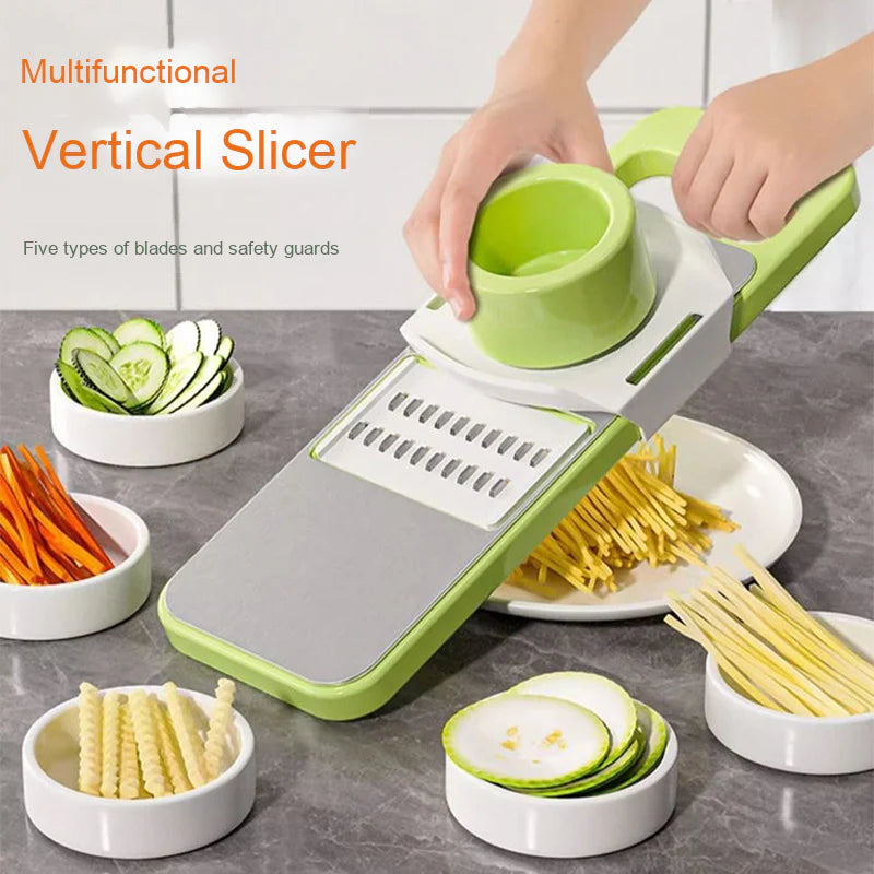 5 IN 1 Stainless Steel Vegetable Cutter - Avira Official Store 